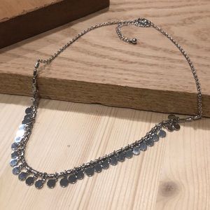 Jill Michael Shiny silver coin necklace